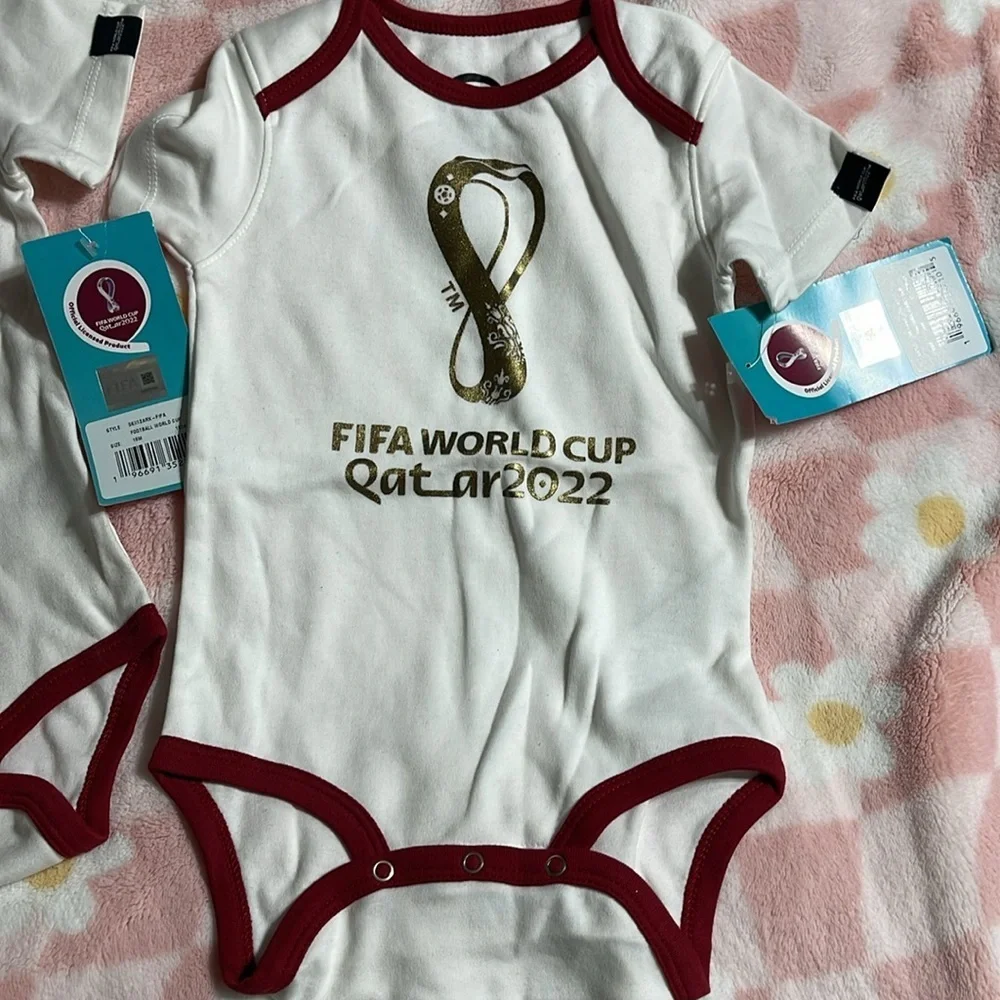 New set/2 FIFA world cup Qatar 2022 onesies 18mth